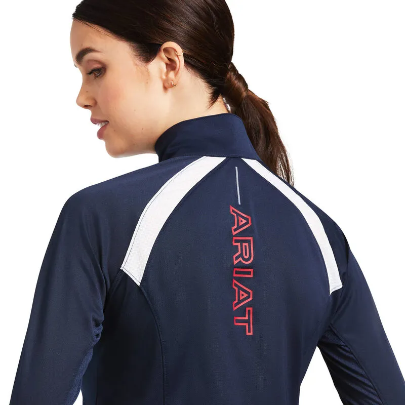 Ariat Womens Sunstopper 2.0 quarter zip Baselayer TEAM-3